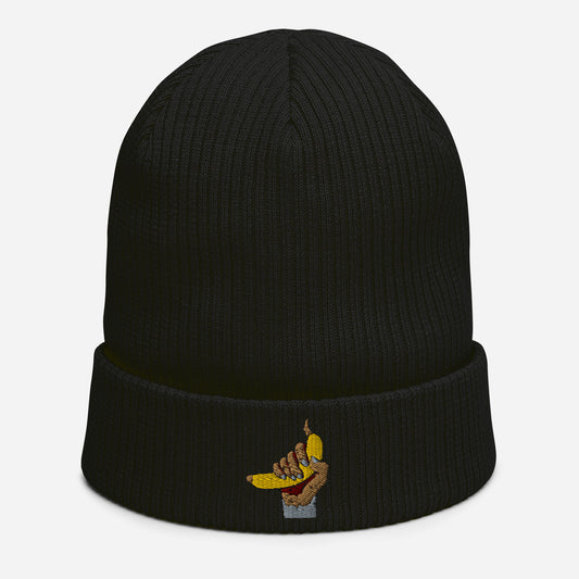 Power to the apes Organic ribbed beanie